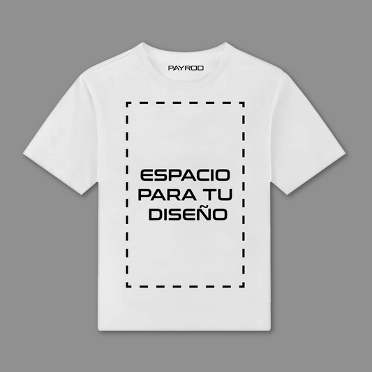 Playera Blanca Cuello Redondo Personalizada - PREMIUM