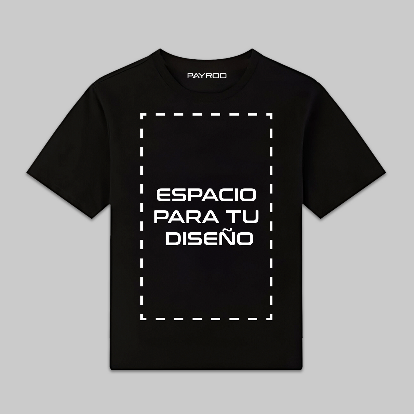 Playera Negra Cuello Redondo Personalizada - PREMIUM